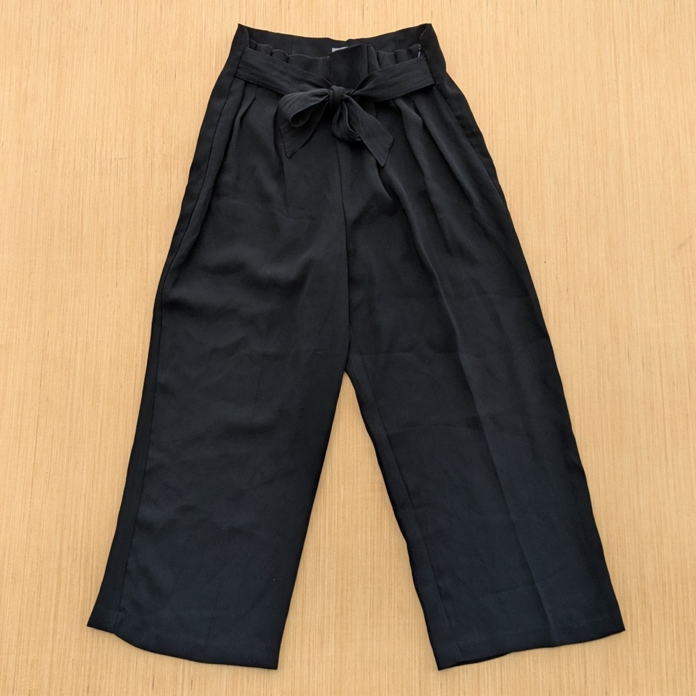 Vince Camuto Trousers Black Wide Leg High Rise Pleated Business Casual Women's 6